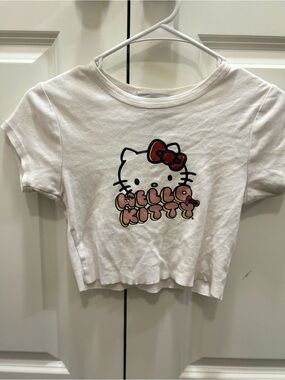 Hello Kitty White Crop Top